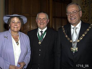 Deputy Mayoress Mrs Helen Evans, Cllr Ashley Dearnley & Mayor's Consort, Mr Barrie Hornby