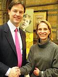 Lib Dem leader Nick Clegg with Councillor Wera Hobhouse