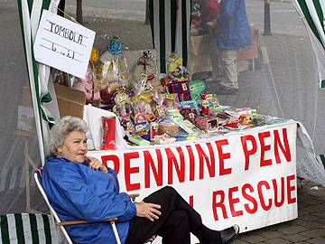 The Pennine Pen Animal Rescue tombola stall