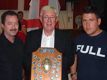 Third Division winners: Barry Storey and Lee Brophy of Commercial