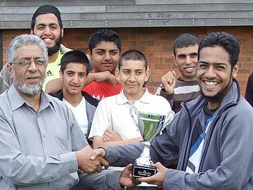 Match winners Wardleworth & Milkstone with Councillor Sharif 