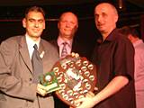 Referee John Molloy receives his Referee of the Year Award