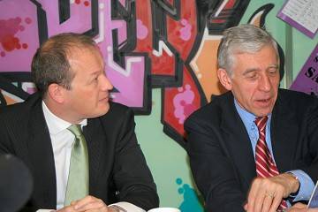 Labour Parliamentary candidate Simon Danczuk & Jack Straw