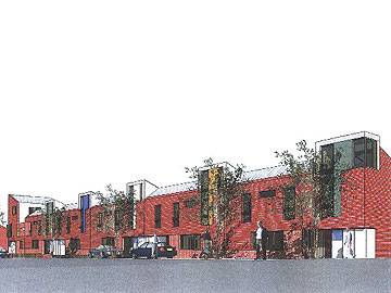 Drawing of houses to be built on Dale Mill site