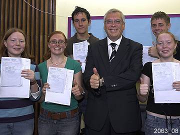 Saint Cuthbert’s, Paul Finnerty, 4 A’s, Paul Prance, 4 A’s, Amy Gilligan, 3 A’s + B, Headteacher, J V Wood, Abigail Gumbley, 3 A’s + B, Emma Gumbley, 2 A’s, C & B