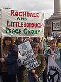 peace group members at the ‘No Trident Replacement ‘ demonstration in London on 24 February 2007