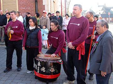 Drummers from Master Chu’s Dragon and Lion Dancing Club