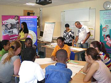 One of the serious workshops with the Rochdale Young Asian Women's Group