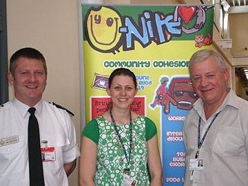 Local Authority Officer Phil Greenwood, Communications Officer Niomi Huxley and Event Organiser Tom Byrne