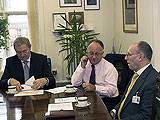 Council Leader Alan Taylor, Council Chief Executive Roger Ellis & Townhsips Portfolio Holder Councillor Keith Swift