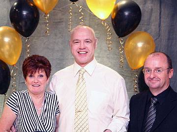 Best Night Time Venue award winners: Susie Lawrence & Tony Duerdin of the Roebuck with award sponsor John Johnson, Council Community Safety Manager 