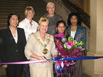 Mayor, Councillor Jean Hornby opening the Trade Fair