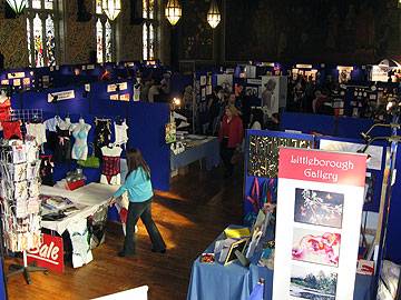 The Great Hall packed with exhibition stands