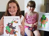 Shrek competition winners Celeste Jones & Gemma Holden