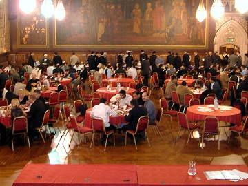 RABSA's clients enjoy their meal at the Rochdale Town Hall