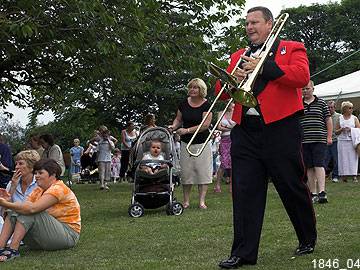 Lancashire Fusiliers Trombone player entertains the crowd