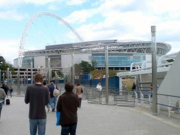 Wembley Stadium viewed from Wembley Station