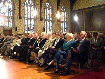 Guests in the Geat Hall, Rochdale Town Hall