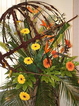 Flowers coming to Manchester Cathedral.