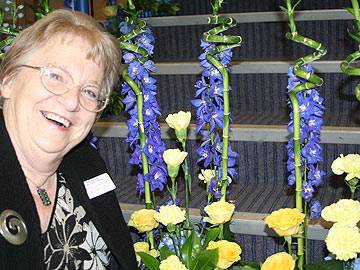 Diane Cornforth with her 'Continentals' display