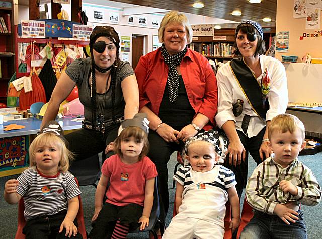 Parents and children have fun at pirate themed Bookstart Bonanza.