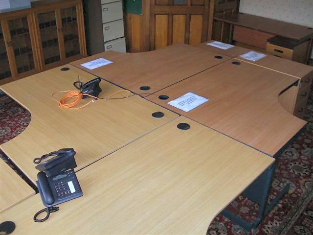 Empty offices at the Town Hall.