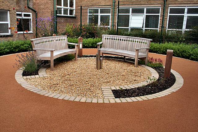 One of the new gardens for mental health patients at Birch Hill.