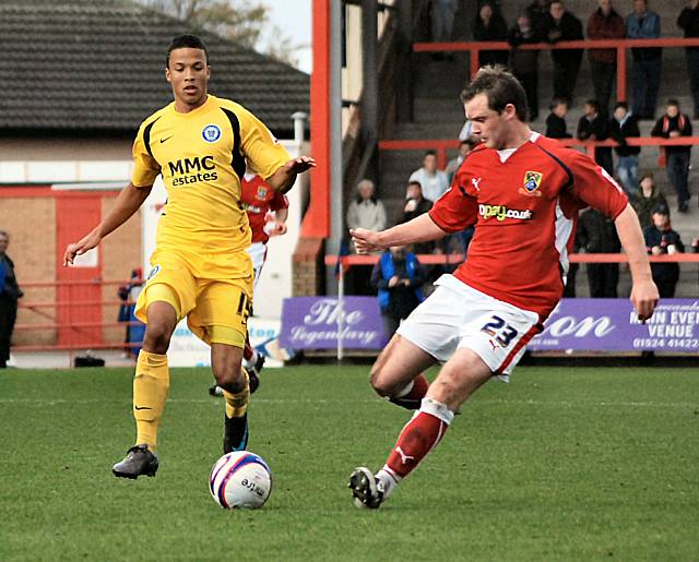 Thompson closes down Henry McStay.