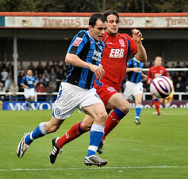 Chris Dagnall gets beyond Chris Blackburn.