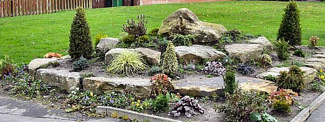 The new rockery in West Heywood.