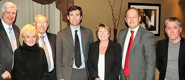 The Friends of Springfield Park group with Culture, Media and Sport Secretary Andy Burnham and Rochdale's Labour Parliamentary candidate Simon Danczuk.