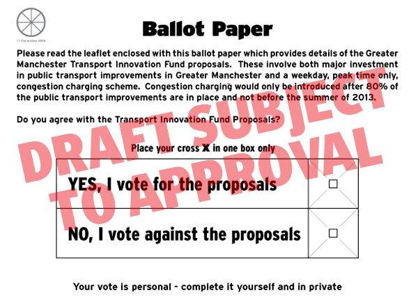 The proposed referendum ballot paper.