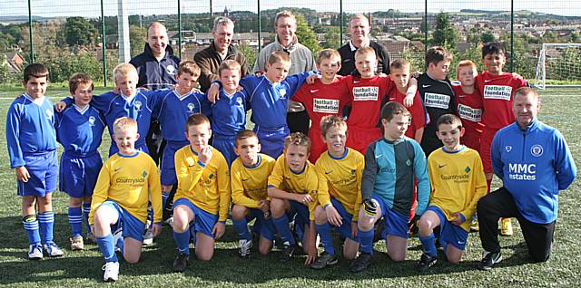 Local primary school children used the astroturf for the first time today.