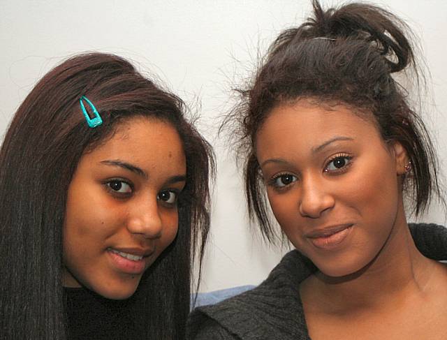 Stars in the making: Sophie and Chanice Simpson.