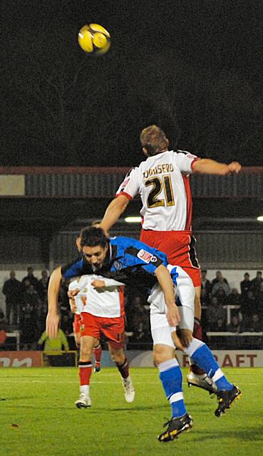 Michael Townsend climbs above Jon Shaw.