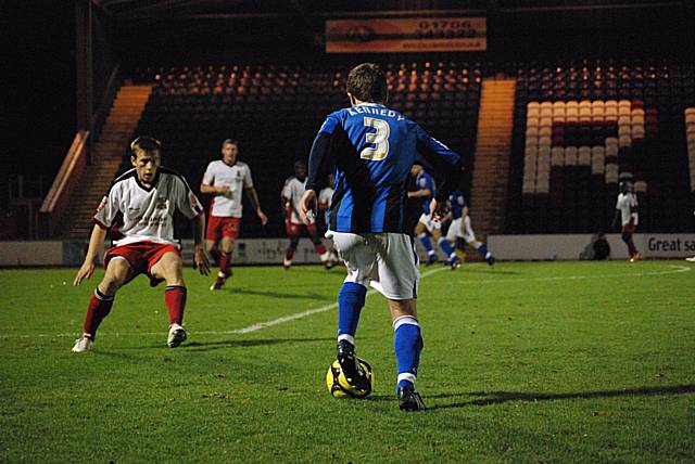 Tom Kennedy gets in position to supply the cross for Le Fondre's first goal.