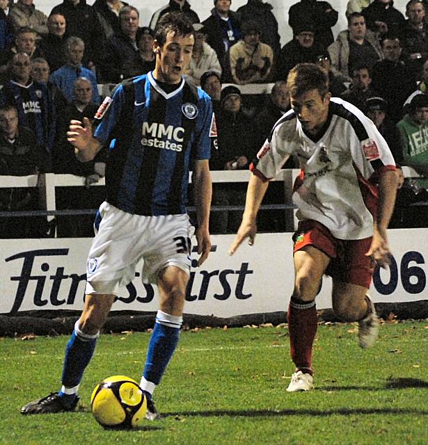 Buckley holds up possession.