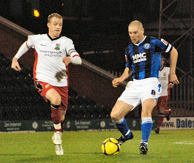 Gary Jones picks a pass.