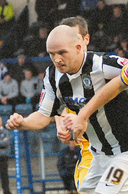 Lee McEvilly in action for Dale during a loan spell last season.