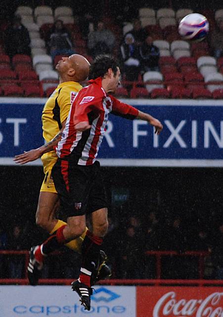 Thorpe gets up for another header.