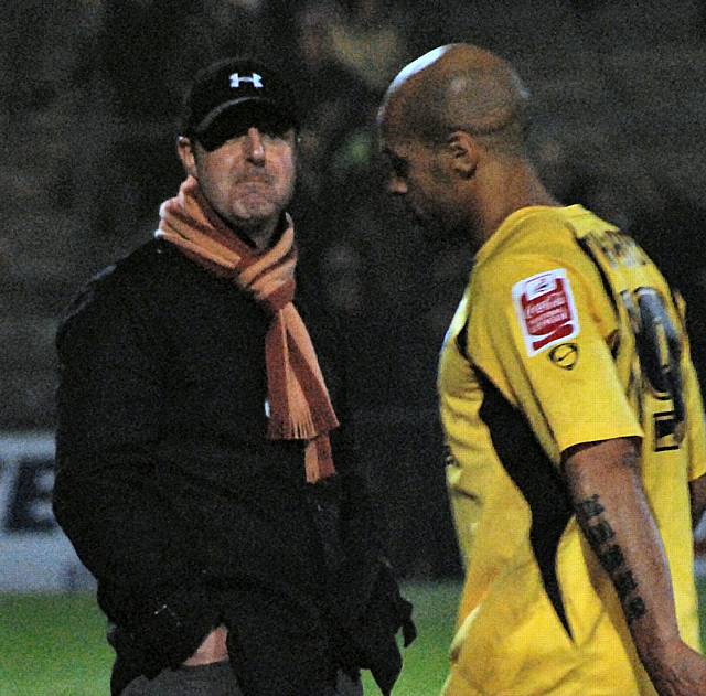 A disappointed Dale manager Keith Hill and Thorpe after the final whistle.