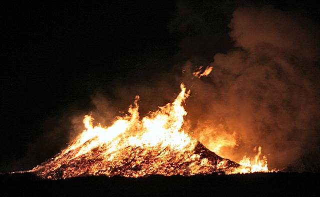 The Birch Hill bonfire.