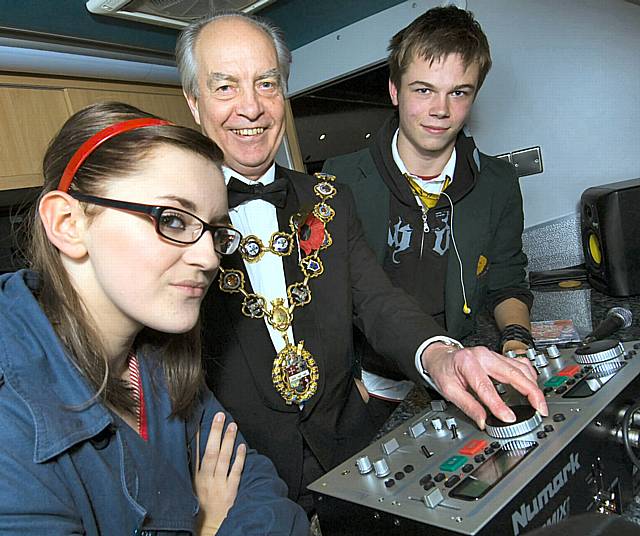 FOR THE RECORD: The bus has its own recording studio and DJ mixing desk.