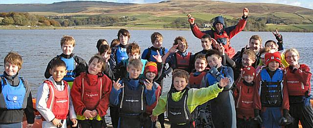 Youngsters from the OnBoard programme at Hollingworth Lake.