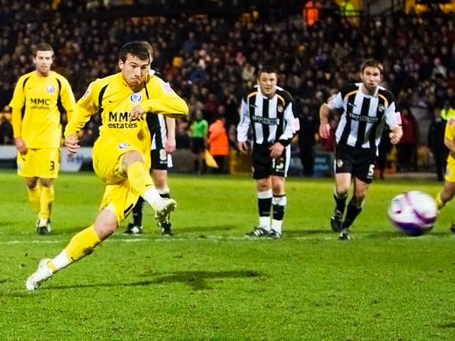 Adam Le Fondre pulls Dale level from the penalty spot at Vale Park last season but Dale lost the game to a last minute goal.