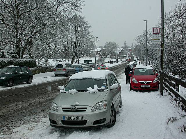 Traffic chaos in Smithy Bridge.