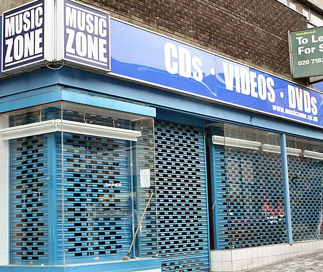 The former Music Zone store has been empty for some time.