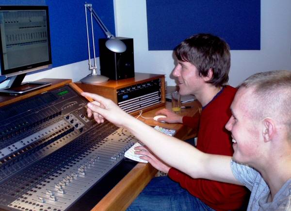 Sound engineer Neil Grainey & MC Braj 