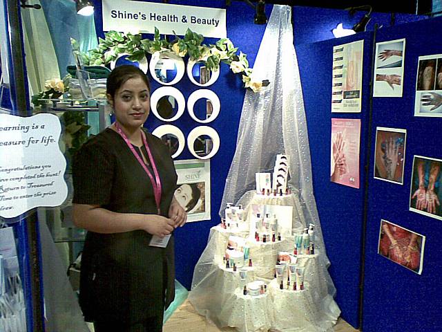 Shine Health & Beauty stand at the Made in Rochdale trade fair