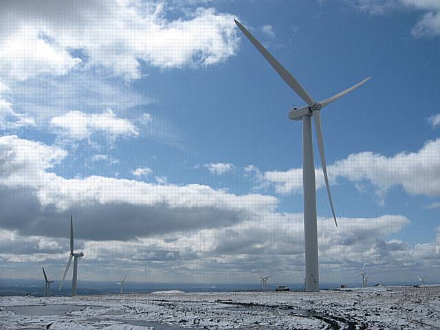 Example of a wind turbine that could appear at Crook Hill if planning applications are successful.